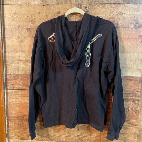 PINK sequin checkered dog hoodie - Picture 5 of 7